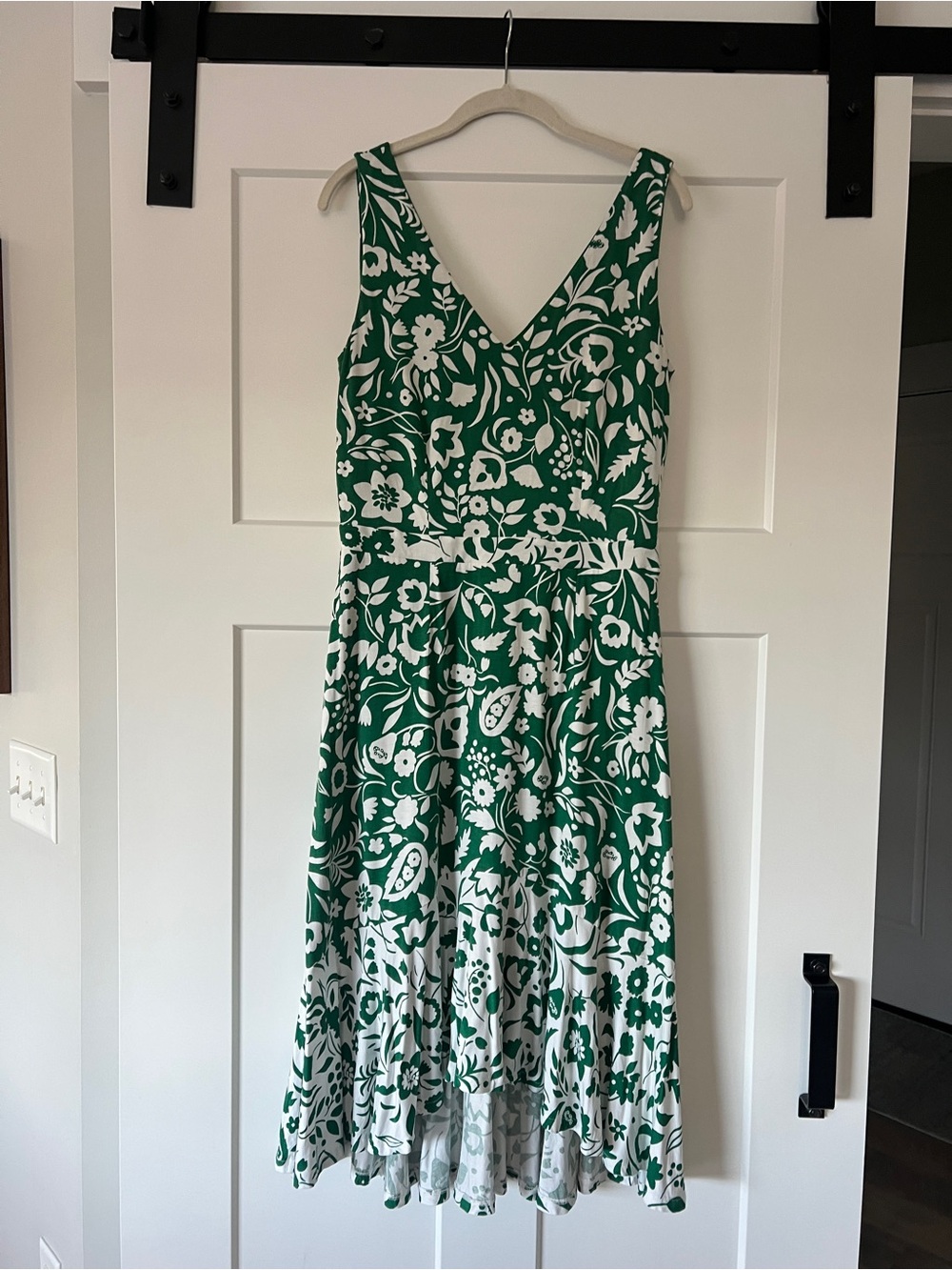 Boden Floral Jersey V-Neck Dress